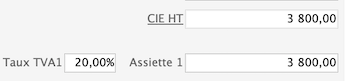 Saisie de la facture de compte inter-entreprises
