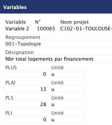 Exemple de Variable logement locatif social