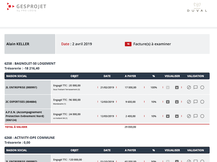 Image workflow de validation factures